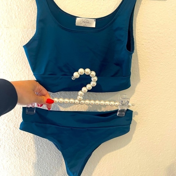 LAINA Rauma Ocean Teal High Jump Kini Set Bikini - Picture 6 of 15